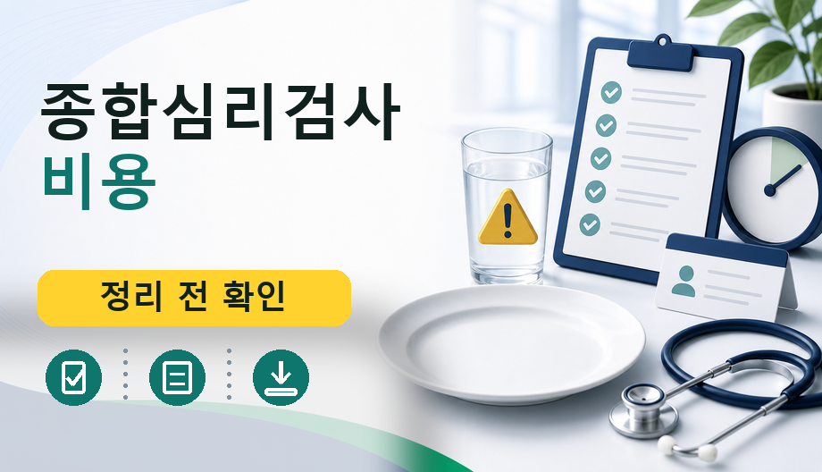 종합심리검사 비용: 보험 적용 기준 및 준비 서류 완벽 정리