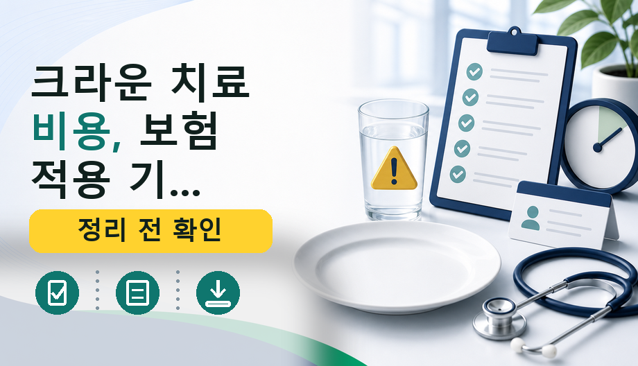 크라운 치료 비용, 보험 적용 기준 및 필수 확인 사항 완벽 정리