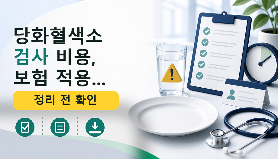 당화혈색소 검사 비용, 보험 적용 기준 확인 전 체크리스트