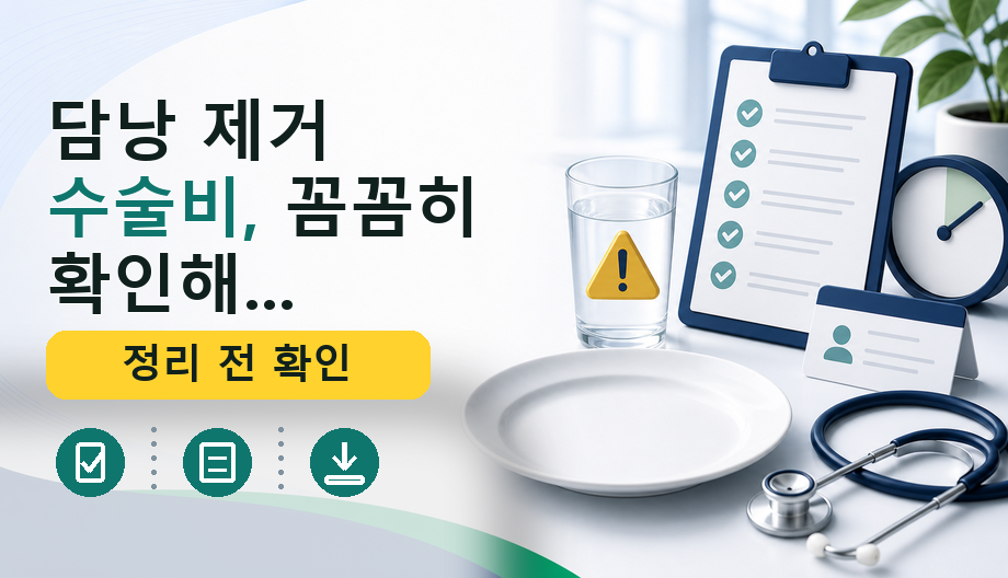 담낭 제거 수술비, 꼼꼼히 확인해야 할 비용 및 보험 기준 총정리