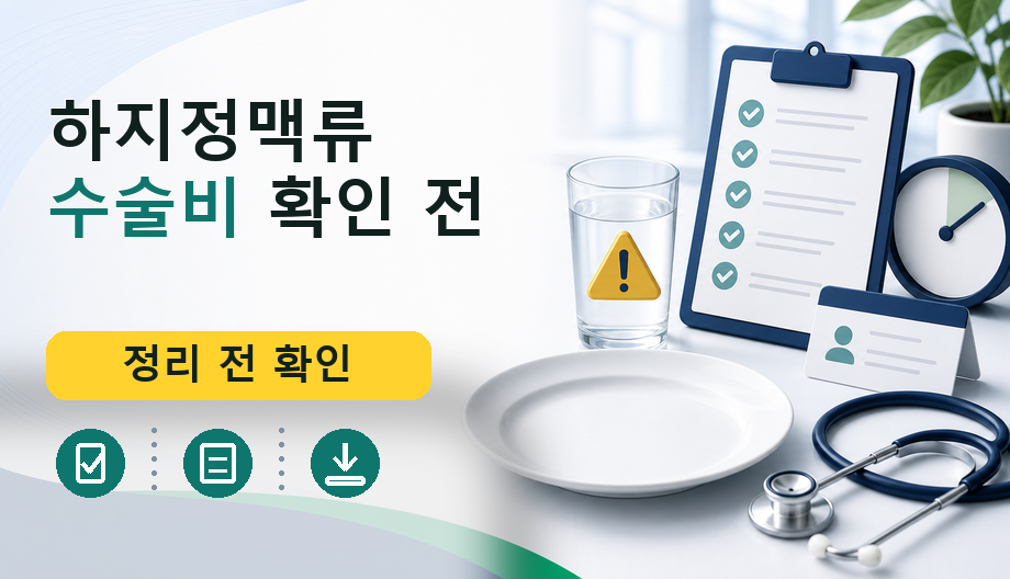 하지정맥류 수술비 확인 전: 비용, 보험 기준, 필요 서류 총정리
