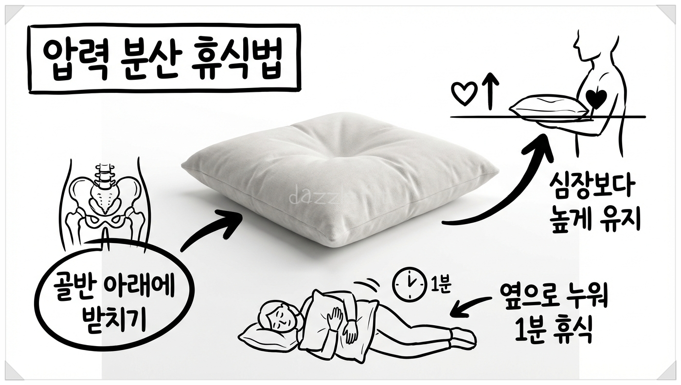 앉지도 서지도 못할 때, 치질 통증 완화 1분 응급처치 관련 이미지