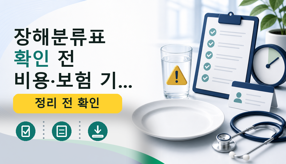 장해분류표 확인 전 비용·보험 기준, 이것만은 꼭