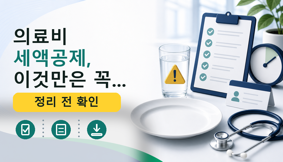 의료비 세액공제, 이것만은 꼭 확인하세요: 비용·보험 기준 총정리