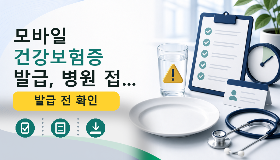 모바일 건강보험증 발급, 병원 접수 QR 본인확인 방법