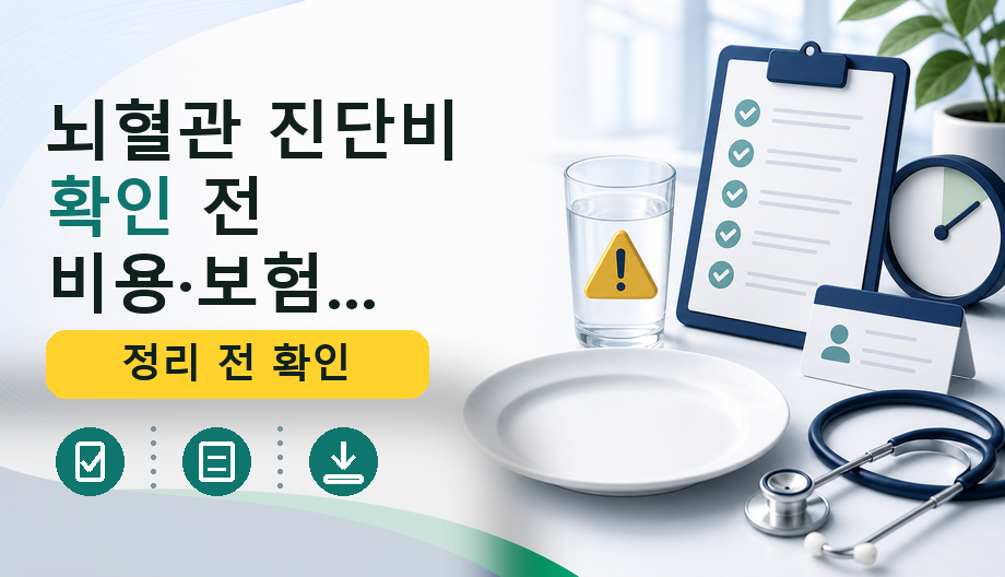 뇌혈관 진단비 확인 전 비용·보험 기준 완벽 정리