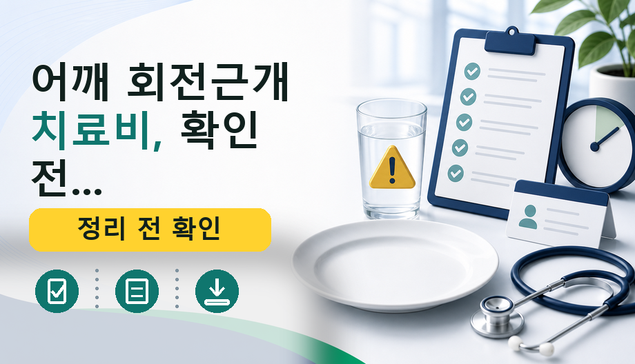 어깨 회전근개 치료비, 확인 전 비용·보험 기준 완벽 정리