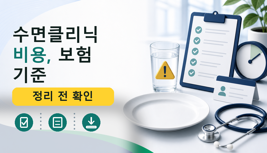 수면클리닉 비용, 보험 기준: 확인 전 필수상식 총정리