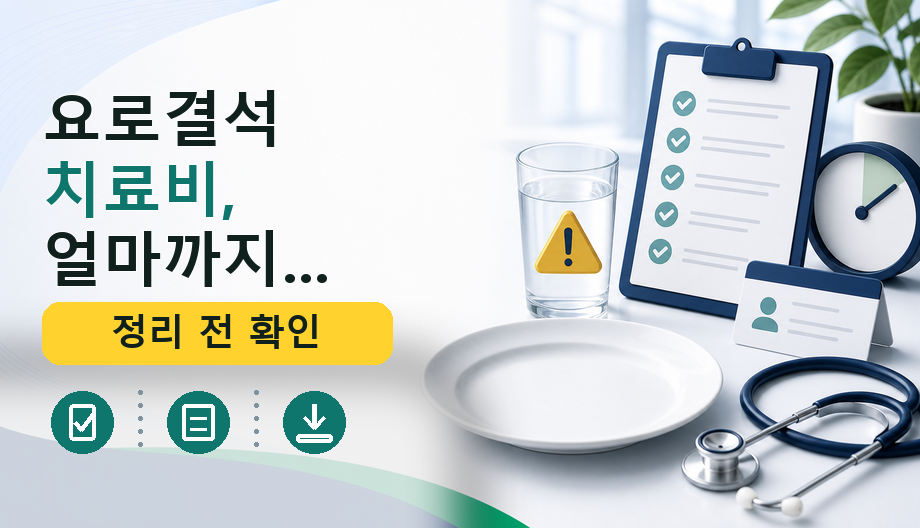 요로결석 치료비, 얼마까지 나올까? 보험 적용 기준 및 필수 서류 총정리
