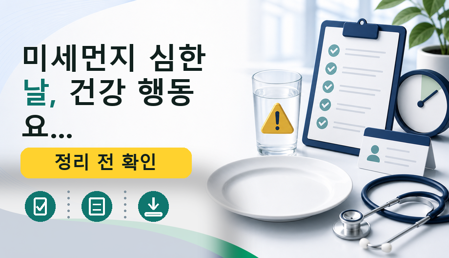 미세먼지 심한 날, 건강 행동 요령: 공식 확인 및 준비 사항