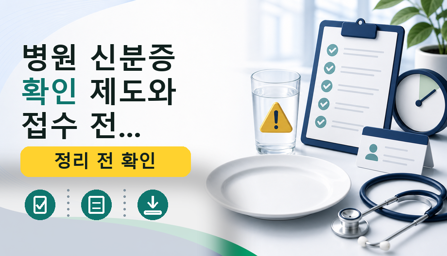 병원 신분증 확인 제도와 접수 전 준비물: 공식 경로 및 필수 확인 사항