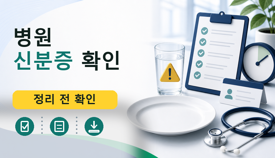 병원 신분증 확인: 공식 경로와 접수 전 준비물