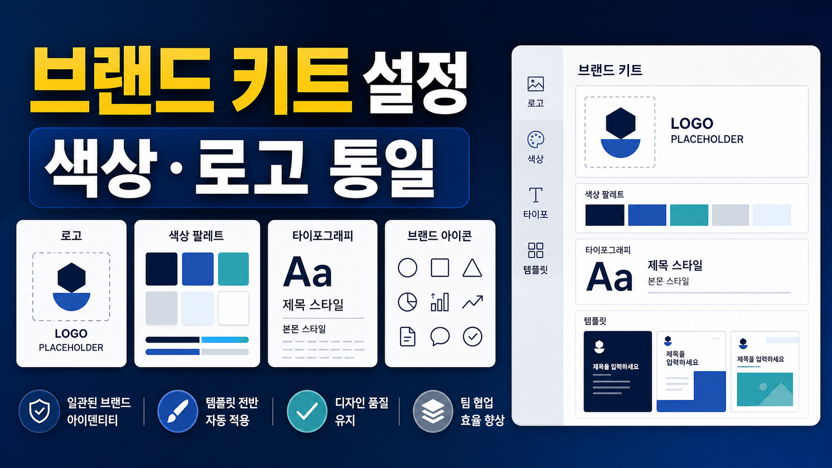 캔바 브랜드 키트 사용법: 로고와 색상 통일하는 설정 순서