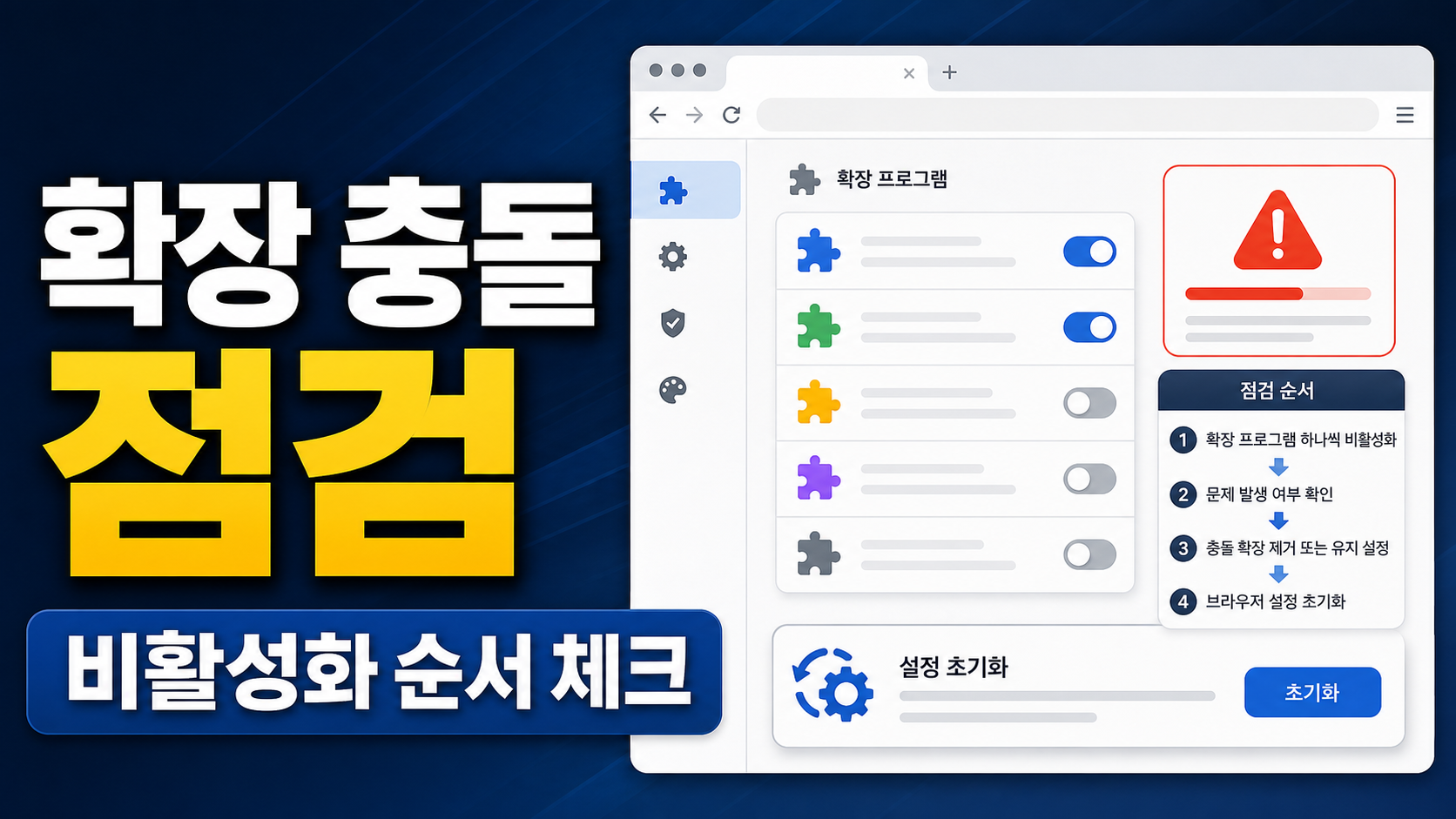 크롬 확장 프로그램 충돌, 비활성화 점검 순서와 재설정 체크리스트