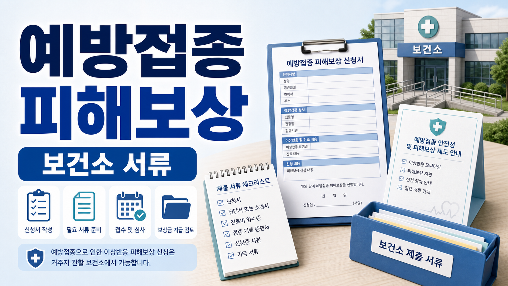 코로나19 예방접종 피해보상 특별법 보건소 신청 서류, 접수 전 확인할 절차