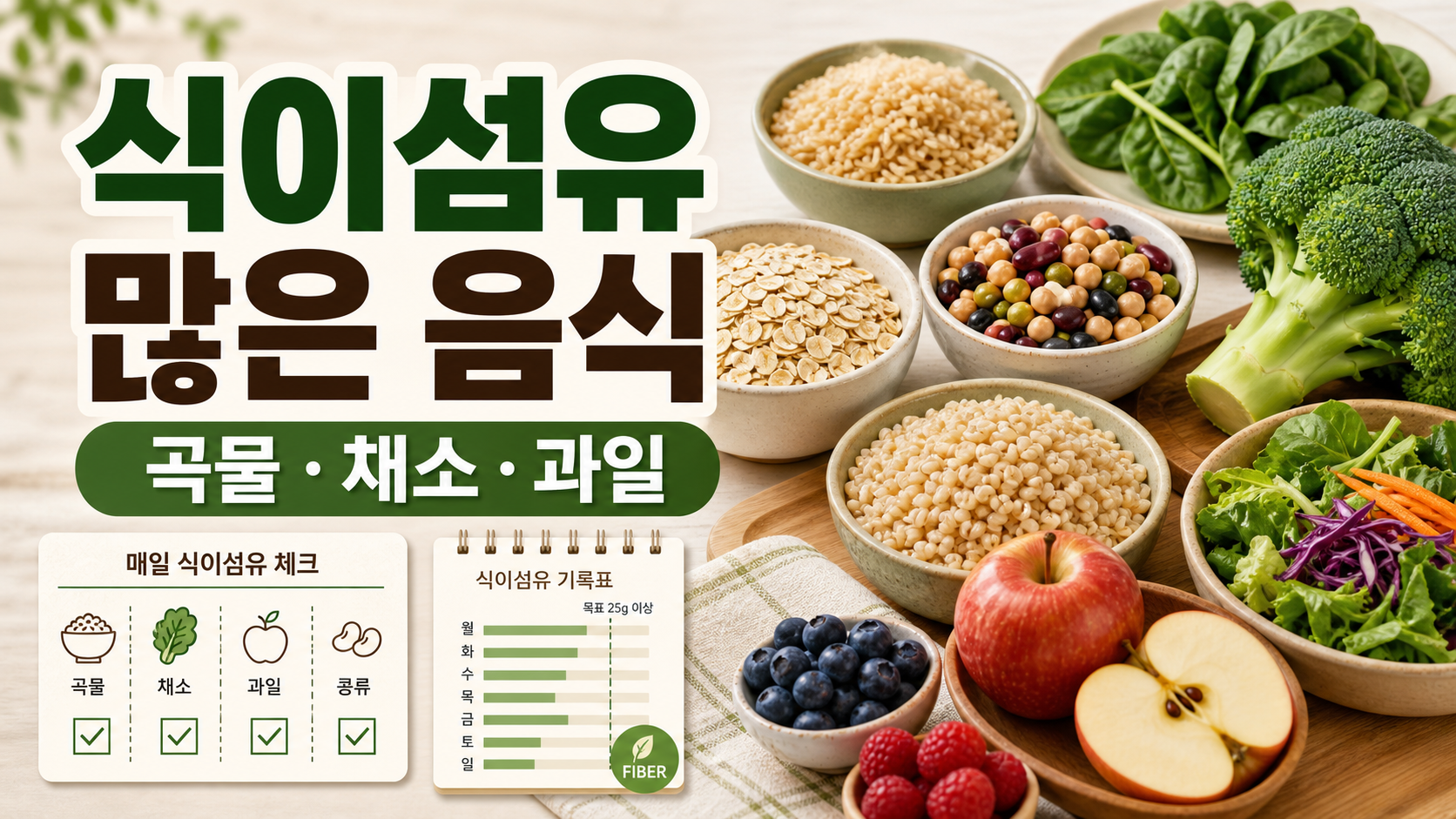 식이섬유 많은 음식 고르기: 곡물·채소·과일 확인 가이드