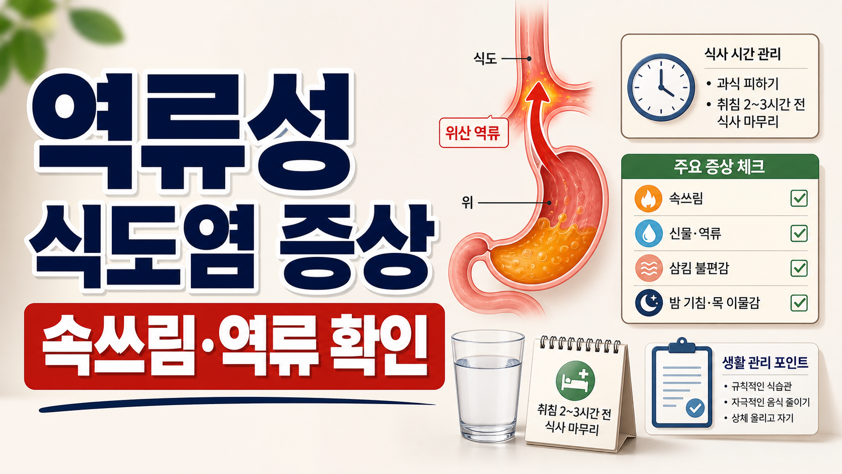 역류성 식도염 증상: 속쓰림과 위산 역류를 볼 때 확인할 일반 정보