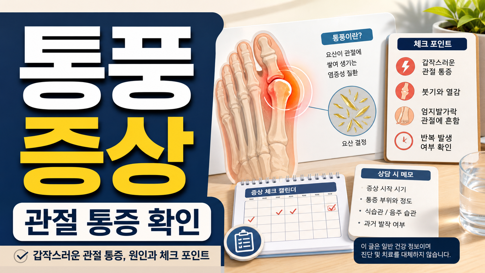 통풍 증상: 갑작스러운 관절 통증을 볼 때 확인할 일반 정보
