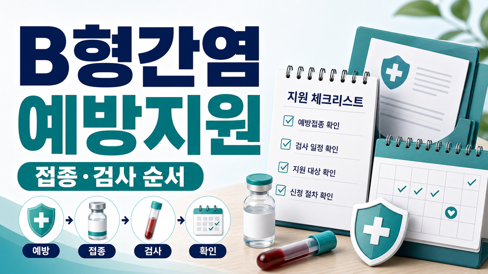B형간염 주산기감염 예방사업 지원, 산모와 신생아가 확인할 접종·검사 순서