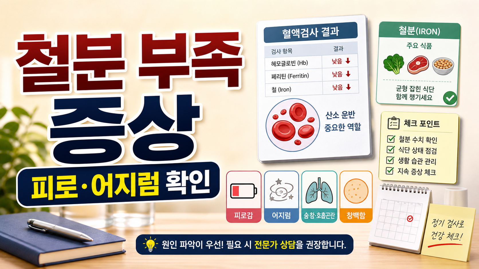 철분 부족 증상: 피로와 어지럼이 있을 때 확인할 일반 정보