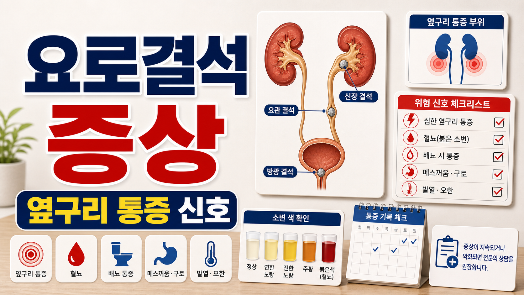 요로결석 증상과 옆구리 통증 경고 신호