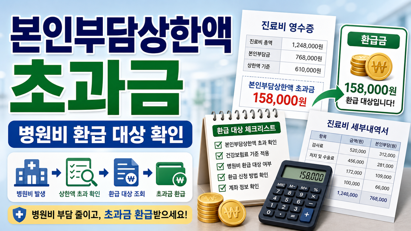 본인부담상한액 초과금 신청 2026, 병원비 환급 대상 확인법