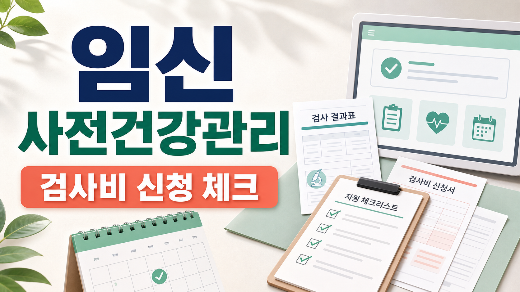 임신 사전건강관리 지원 검사비 신청, 보건소·e보건소 확인 전 체크리스트