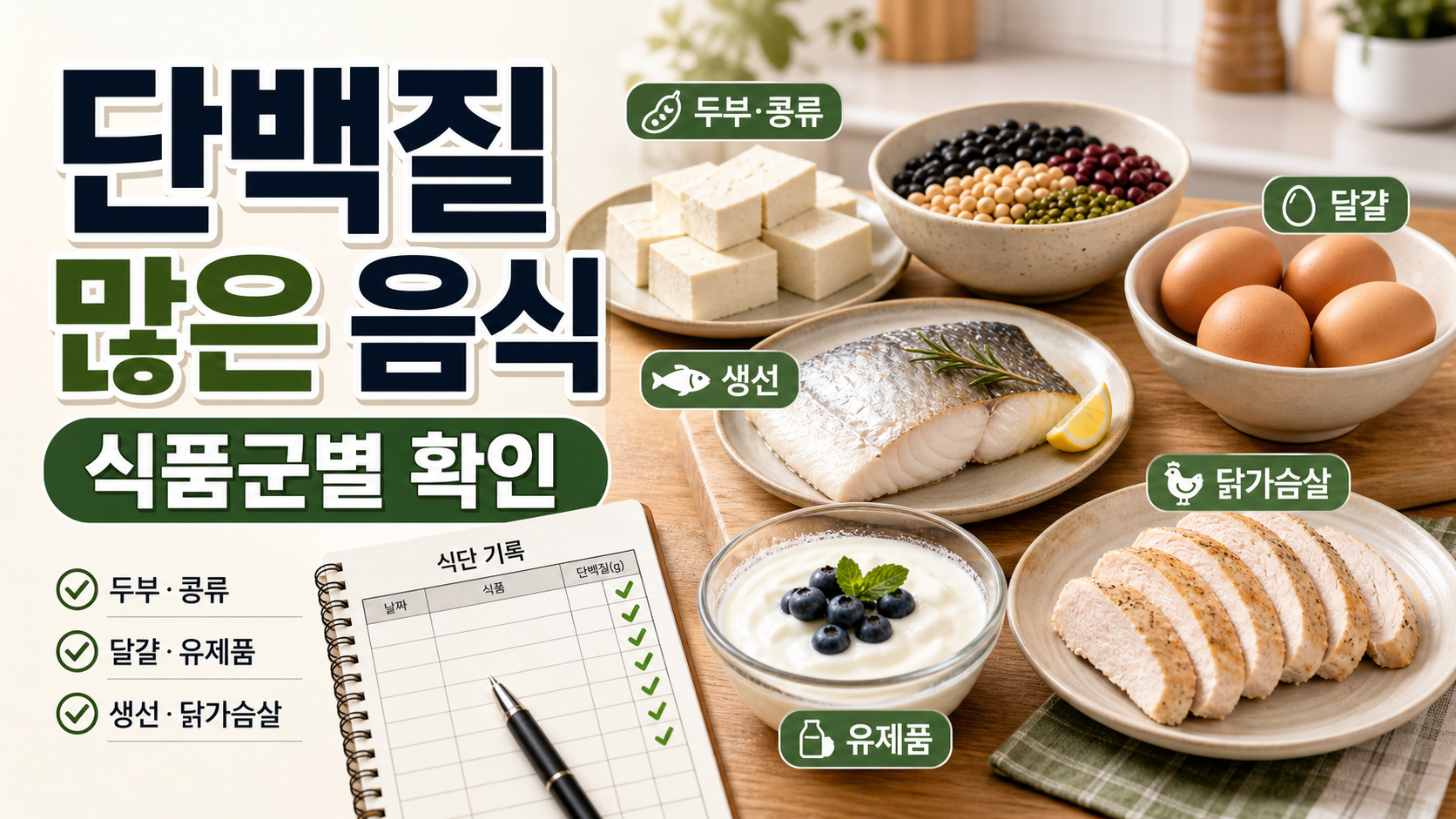 단백질 많은 음식 고르기: 식품군별 확인 포인트와 식단 기록 순서
