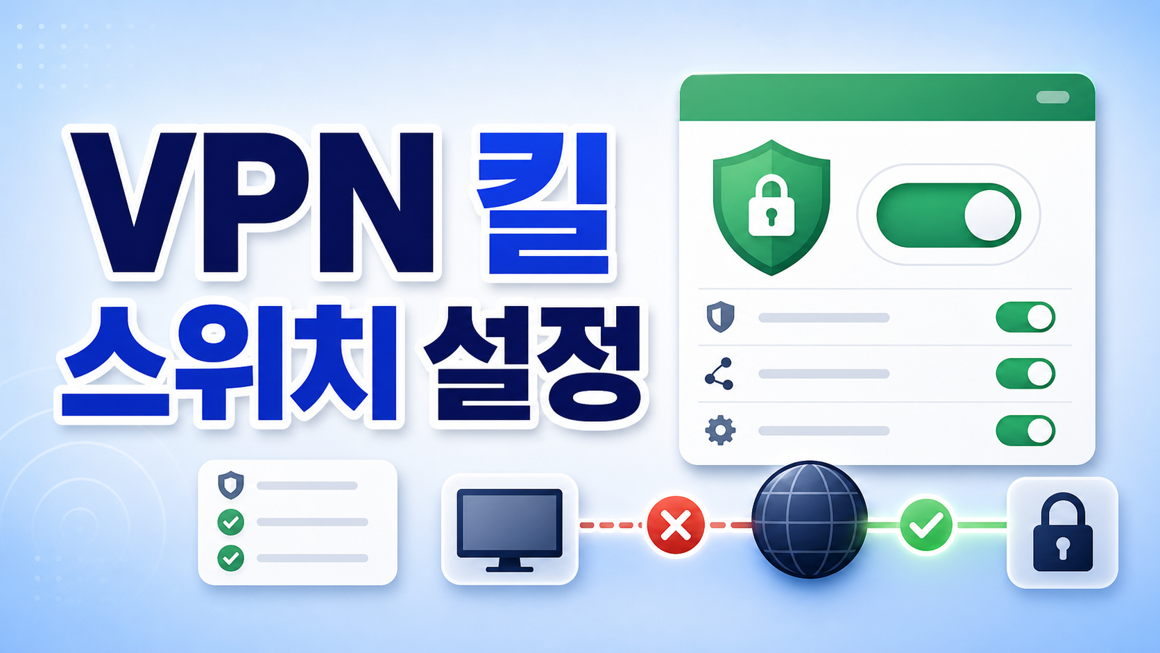 Proton VPN Windows Kill Switch 설정, 연결 끊김 보호 확인 순서