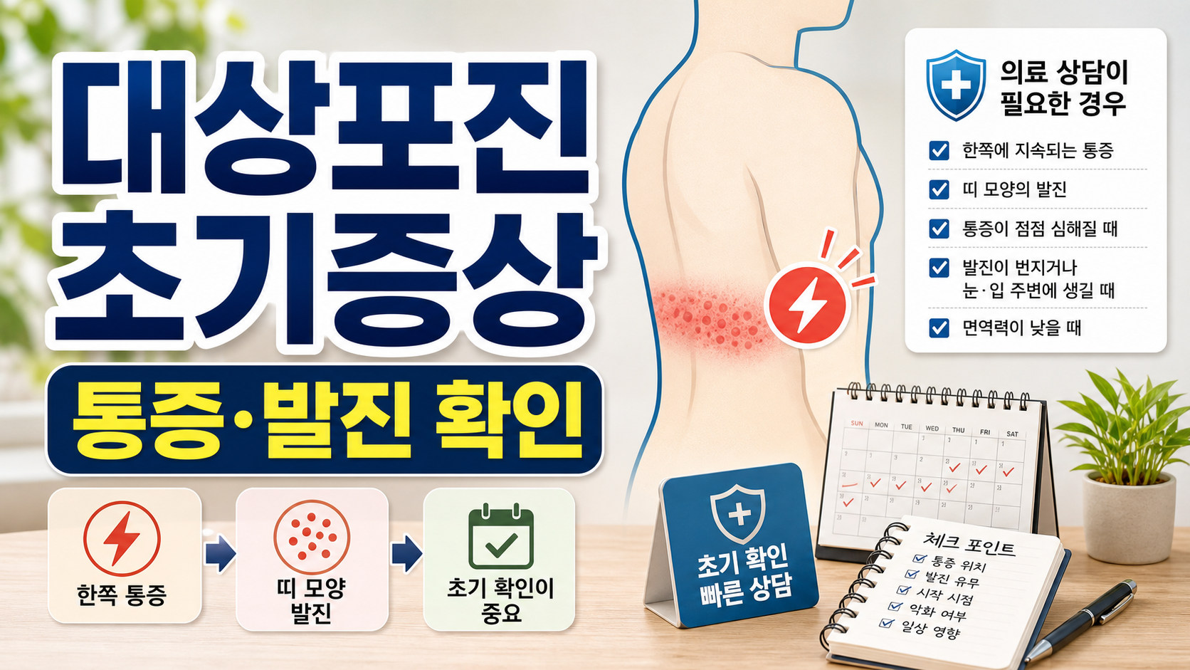 대상포진 초기증상: 통증·발진 확인 포인트와 진료 상담 기준