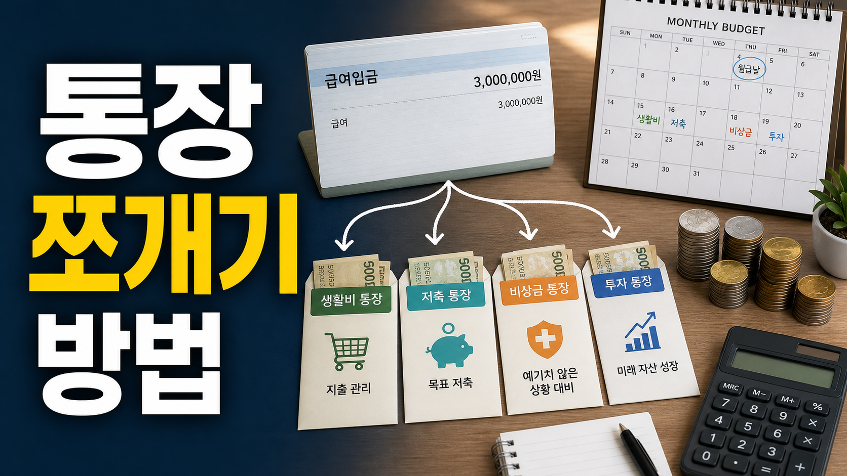 내 월급 통장, 쪼개서 현명하게 관리하는 비법 대공개!