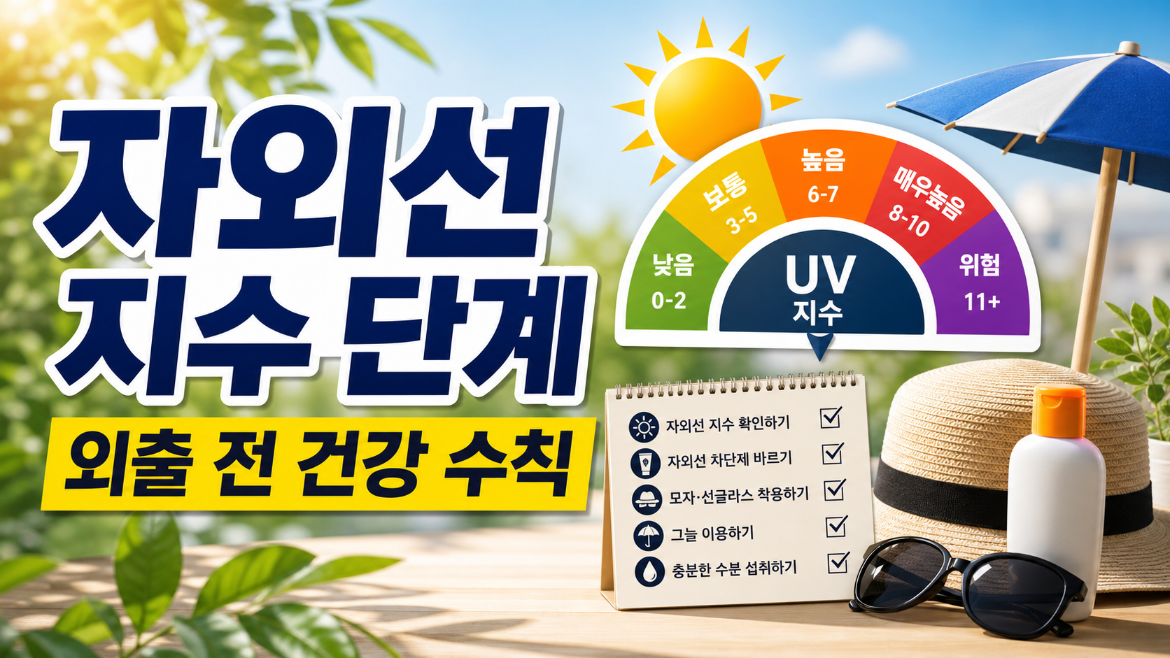 자외선 지수 단계별 행동요령: 외출 전 확인하는 건강 수칙