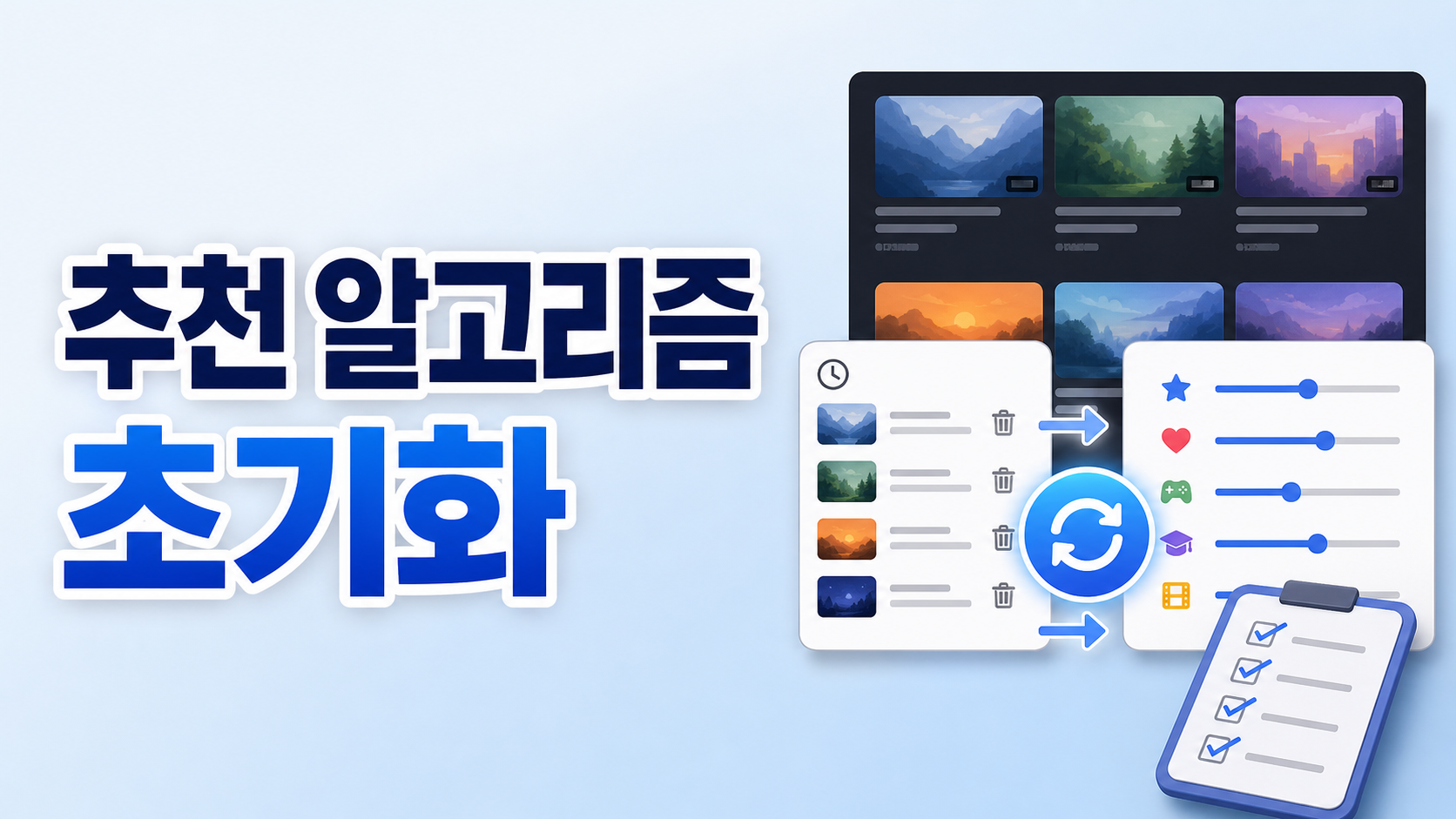 유튜브 알고리즘 초기화 방법 – 시청 기록 삭제 및 맞춤 영상 리셋 팁