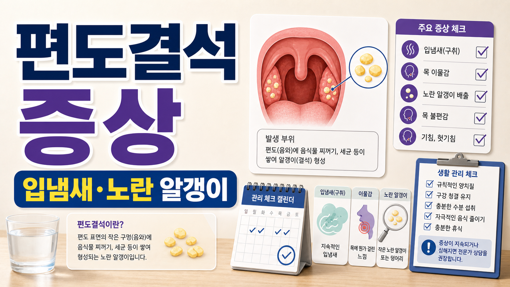 편도결석 증상: 입냄새와 노란 알갱이를 보는 일반 건강정보