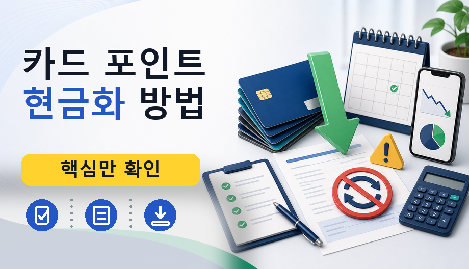 카드 포인트 현금화 방법 – 여신금융협회 및 어카운트인포 통합 계좌입금 가이드