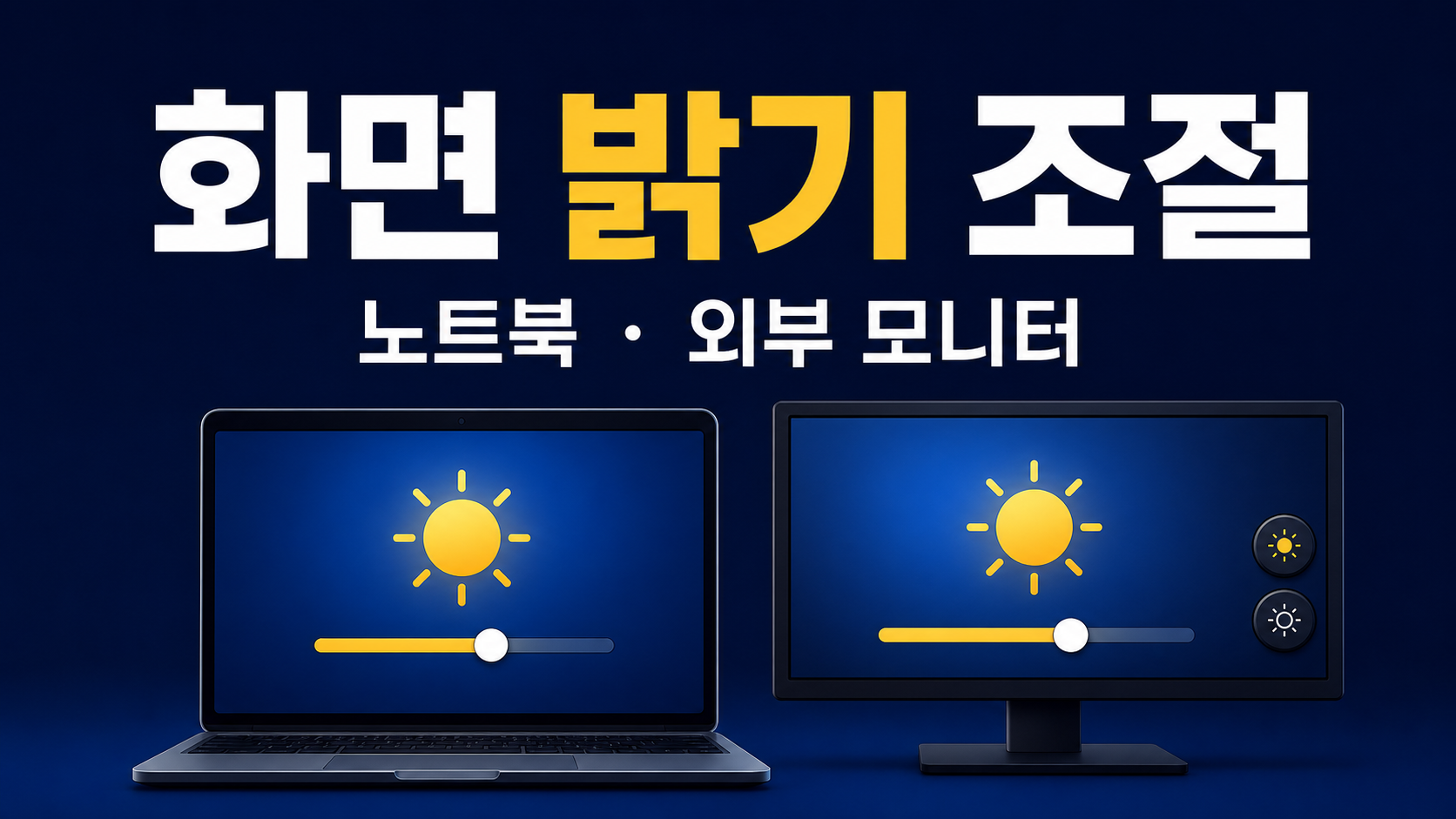 컴퓨터 화면 밝기 조절 – 노트북·모니터 구분