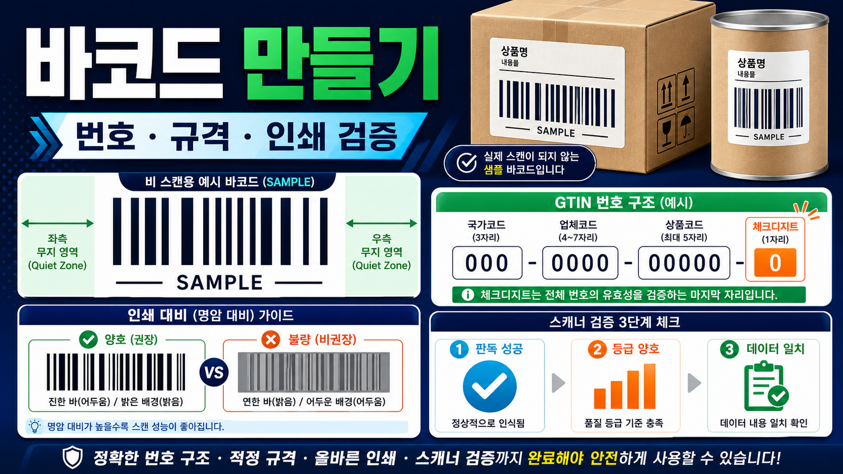 바코드 만들기 전에 번호와 사용처부터 정하기