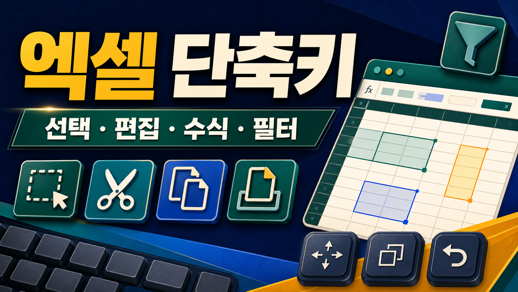 엑셀 단축키 모음: 선택·편집·수식·필터를 빠르게 쓰는 법