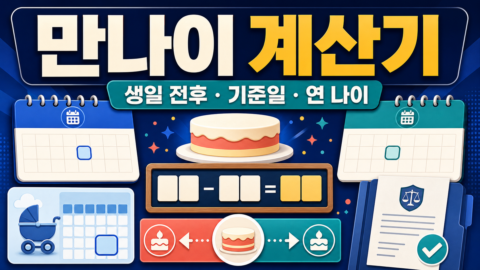 만나이 계산기 사용법: 생일 전후 공식과 연 나이 예외 확인