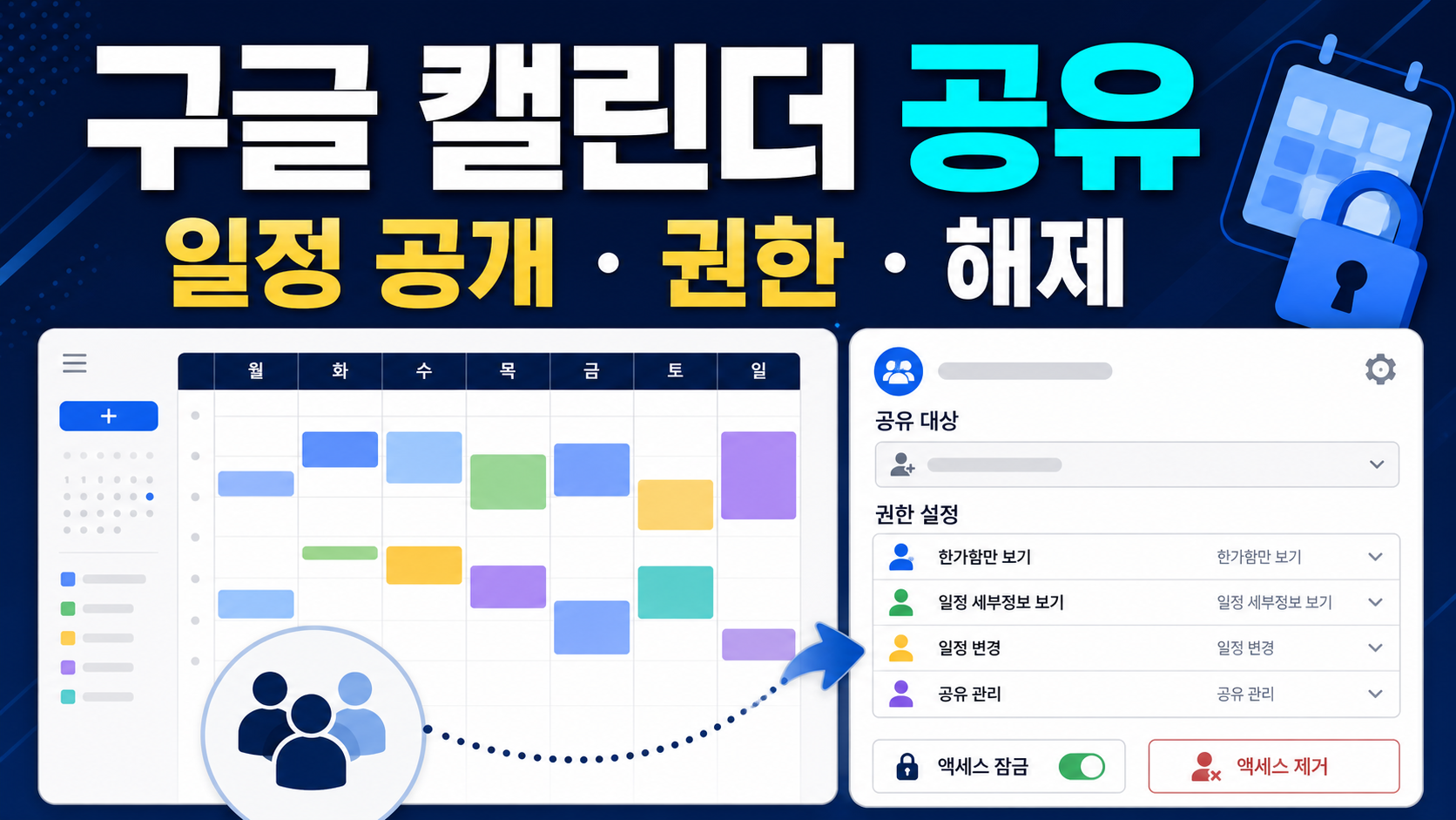 구글 캘린더 공유 방법 – 사람 추가·권한 설정·해제 순서