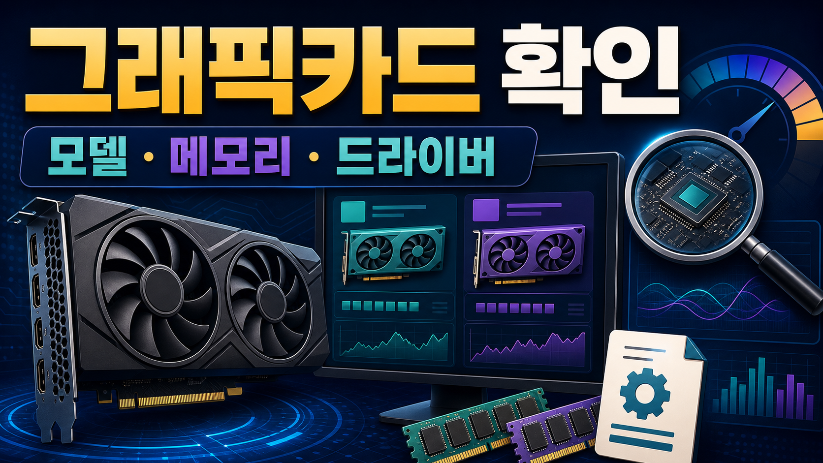 그래픽카드 확인 방법: 모델·메모리·드라이버를 정확히 보는 순서