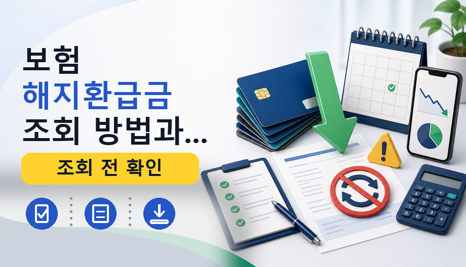 보험 해지환급금 조회 방법과 확인 전 주의사항 정리