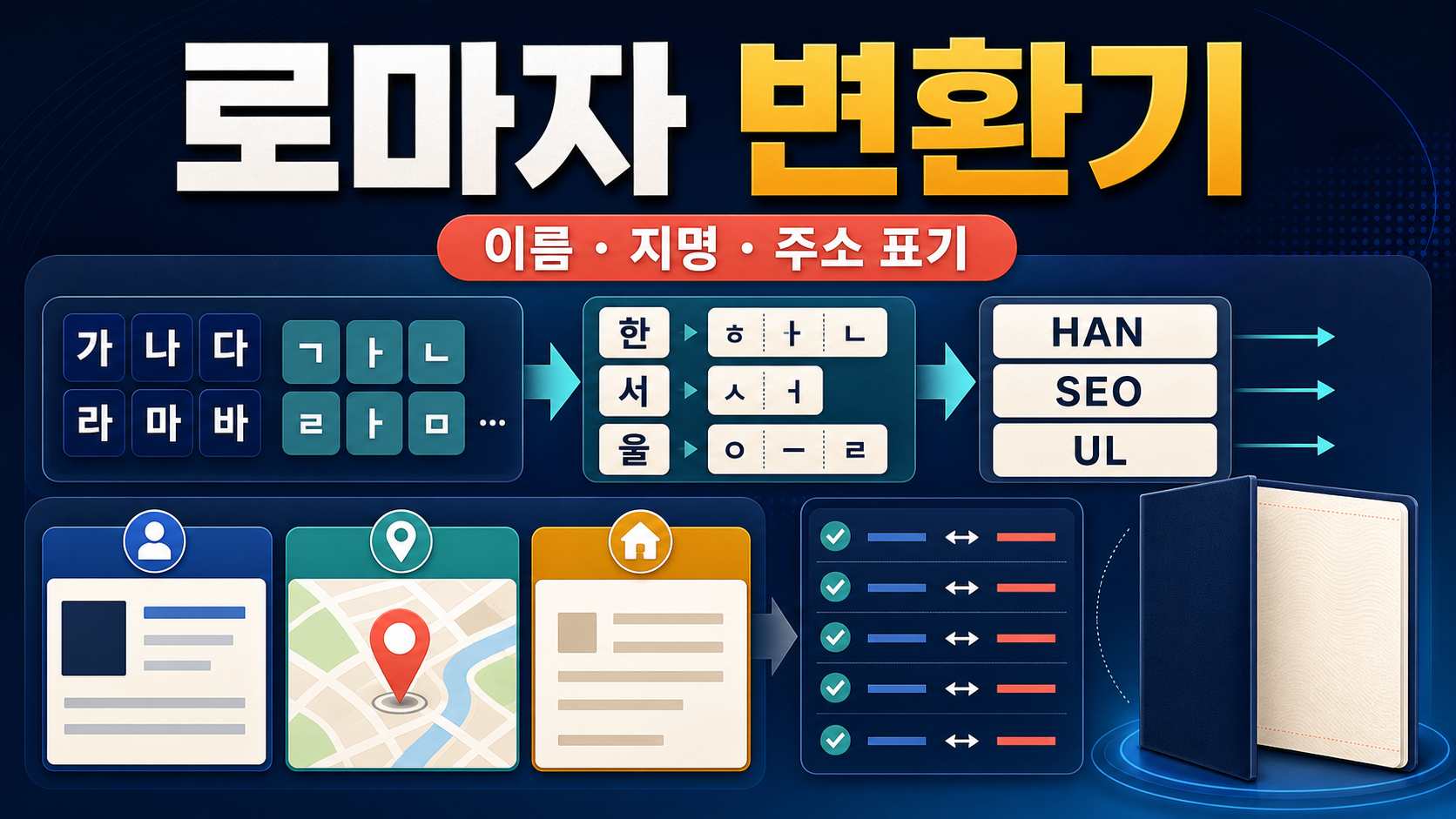 로마자 변환기 사용법: 이름·지명 표기와 여권 영문명 확인