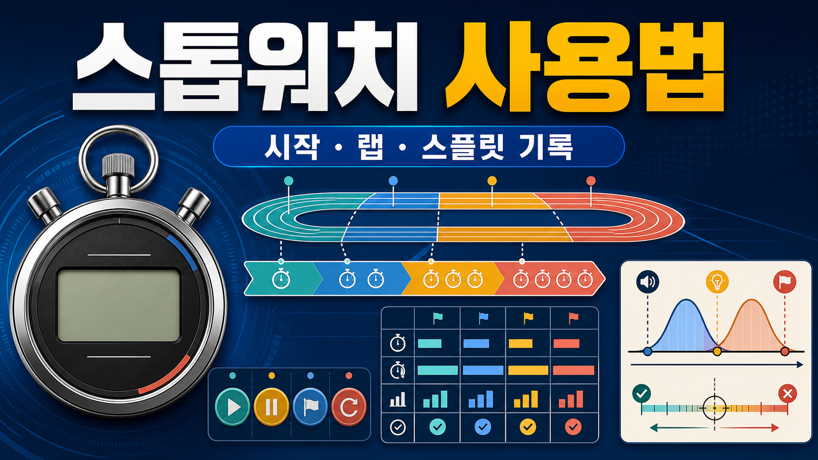 스톱워치 사용법: 랩·스플릿 기록과 정확한 시간 측정 방법