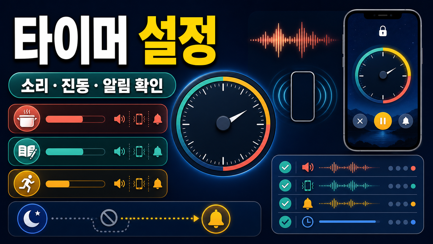 타이머 설정 방법: 휴대폰·PC 알림이 안 울릴 때 확인할 것