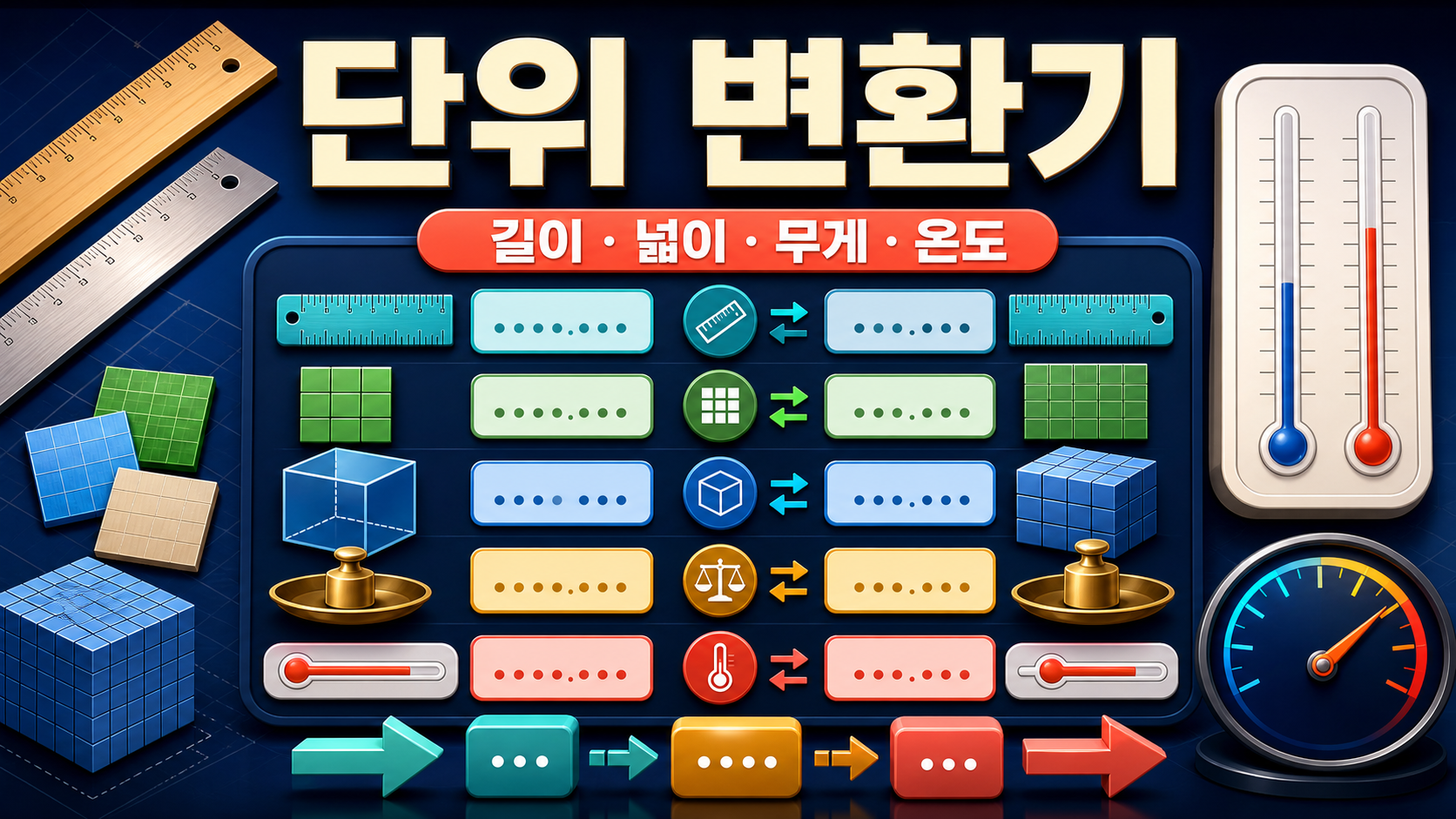 단위 변환기 정확히 쓰는 법: 길이·넓이·무게·온도 계산